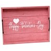 Elegant Designs "Happy Valentine's Day" Wood Serving Tray with Handles, 15.50" x 12" HG2000-DPV